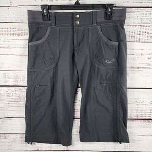 Kuhl Durango Knicker Capri Shorts Size 8 33" Gray Hiking Fishing Outdoor